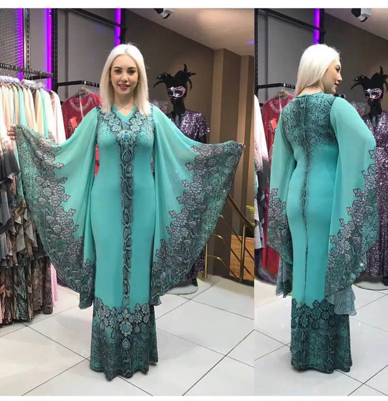 Turkey Muslim Dress Abayas Women Moroccan Kaftan African Islamic Clothing Long Batwing Sleeve Party Night Jilbab Maxi Vestidos
Turkey Muslim Dress Abayas Women Moroccan Kaftan African Islamic Clothing Long Batwing Sleeve Party Night Jilbab Maxi Vestidos