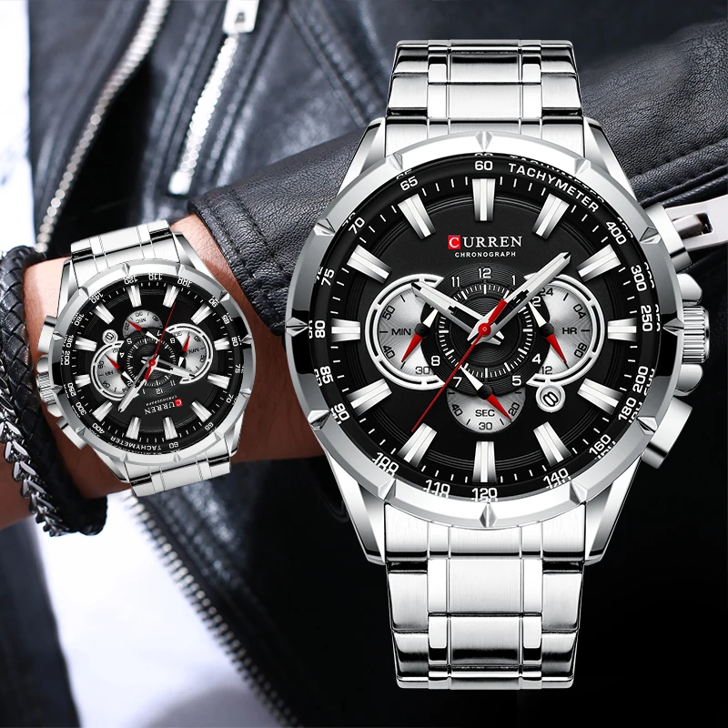 New Mens Watches CURREN Top Brand Luxury Chronograph Waterproof Sports Watch For Men Date Steel Quartz Clock Relogio Masculino
New Mens Watches CURREN Top Brand Luxury Chronograph Waterproof Sports Watch For Men Date Steel Quartz Clock Relogio Masculino