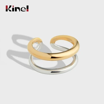 Kinel 100% Real Silver 925 Jewelry Vintage Double Gold-Plated Platinum Finger Ring For Women Fashion Wedding Christmas Gifts
Kinel 100% Real Silver 925 Jewelry Vintage Double Gold-Plated Platinum Finger Ring For Women Fashion Wedding Christmas Gifts