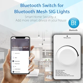 New Tuya Smart Wall Switch Rotary Dimmer Controller for Bluetooth Mesh Smart Light Bulb Work with Alexa Google Simple Design
New Tuya Smart Wall Switch Rotary Dimmer Controller for Bluetooth Mesh Smart Light Bulb Work with Alexa Google Simple Design