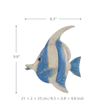Tooarts 1Pc Fish Wall Hanging Marine Life Blue and Apricot Cream Iron Wall Decoration Home Life
Tooarts 1Pc Fish Wall Hanging Marine Life Blue and Apricot Cream Iron Wall Decoration Home Life