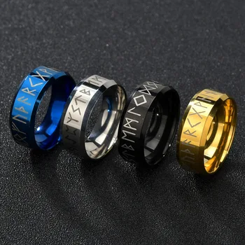 4 Colors in Stainless Steel Viking Rings Runes Letter Gothique Ring Mens Nordic Rune Wicca Smooth Rings For Women
4 Colors in Stainless Steel Viking Rings Runes Letter Gothique Ring Mens Nordic Rune Wicca Smooth Rings For Women