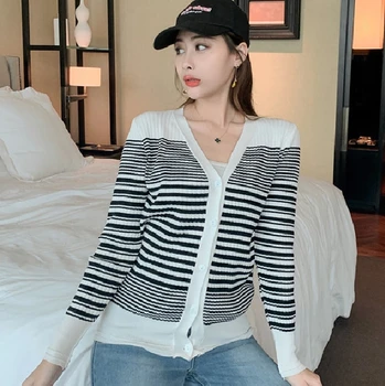 4xl plus big size sweater women spring autumn winter 2020 new women's clothing stripe knit cardigan sweaters female A5227
4xl plus big size sweater women spring autumn winter 2020 new women's clothing stripe knit cardigan sweaters female A5227