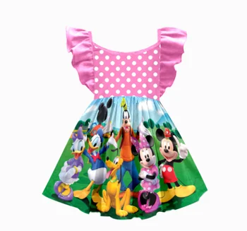 latest design girls fashion dress flutter sleeve pink dot cartoon printed ruffled dress
latest design girls fashion dress flutter sleeve pink dot cartoon printed ruffled dress