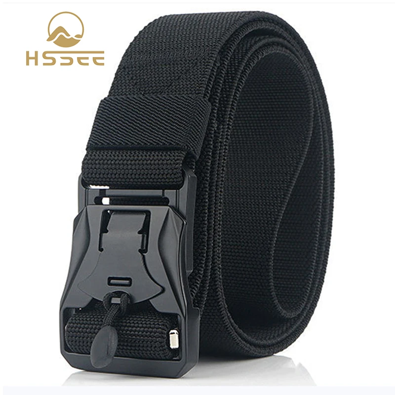 HSSEE new mens elastic tactical belt hard metal magnetic buckle belt for mens quality elastic fiber 3.8cm outdoor sports belt
HSSEE new mens elastic tactical belt hard metal magnetic buckle belt for mens quality elastic fiber 3.8cm outdoor sports belt