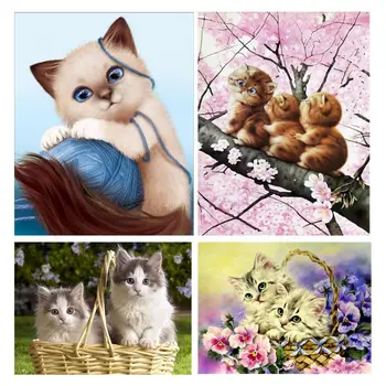 5D Round Shaped Diamond Painting by Number Kits, Part Drill Embroidery Cross Stitch Pictures for Christmas Home Deco(Cat)
5D Round Shaped Diamond Painting by Number Kits, Part Drill Embroidery Cross Stitch Pictures for Christmas Home Deco(Cat)