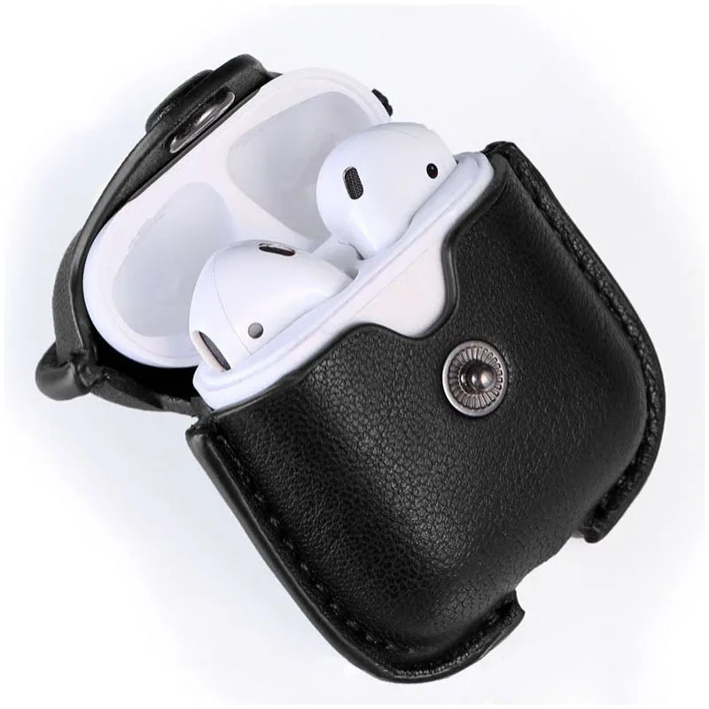 For AirPods Case Leather Case Bluetooth Wireless Earphone Protective Cover With Hook Anti-fall 1:1 Size For Apple Airpods Shell
For AirPods Case Leather Case Bluetooth Wireless Earphone Protective Cover With Hook Anti-fall 1:1 Size For Apple Airpods Shell