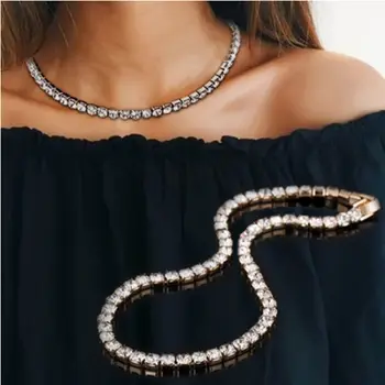 StoneFans 1 Row Elegant Dazzling Rhinestone Choker Necklace Chain for Women Luxury Crystal Collar Necklace Jewelry Accessories
StoneFans 1 Row Elegant Dazzling Rhinestone Choker Necklace Chain for Women Luxury Crystal Collar Necklace Jewelry Accessories