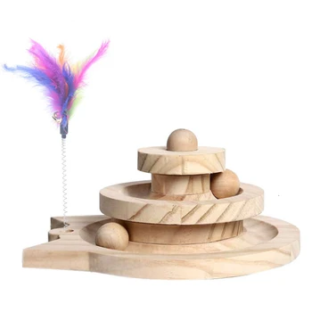 Pet Interactive Cat Toys Two Three Layers Wooden Turntable Smart Track Matching Color Ball Bell Rocking Cat Further Toy
Pet Interactive Cat Toys Two Three Layers Wooden Turntable Smart Track Matching Color Ball Bell Rocking Cat Further Toy