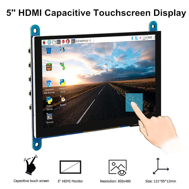 Elecrow 5 inch Portable Monitor HDMI 800 x 480 Capacitive Touch Screen LCD Display for SONY PS4/Raspberry Pi 4 3B+/ PC/Banana Pi
Elecrow 5 inch Portable Monitor HDMI 800 x 480 Capacitive Touch Screen LCD Display for SONY PS4/Raspberry Pi 4 3B+/ PC/Banana Pi