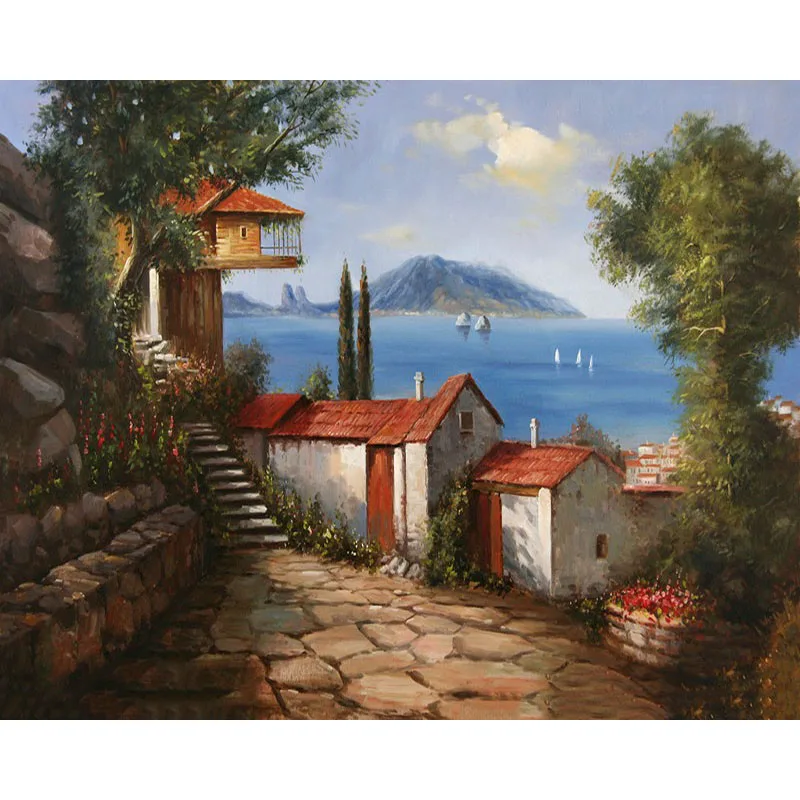 Seaside House Oil Painting Frame 40x50 On Canvas Acrylic Paints HandPainted Color Drawing Picture By Number Decoration Wall Art
Seaside House Oil Painting Frame 40x50 On Canvas Acrylic Paints HandPainted Color Drawing Picture By Number Decoration Wall Art
