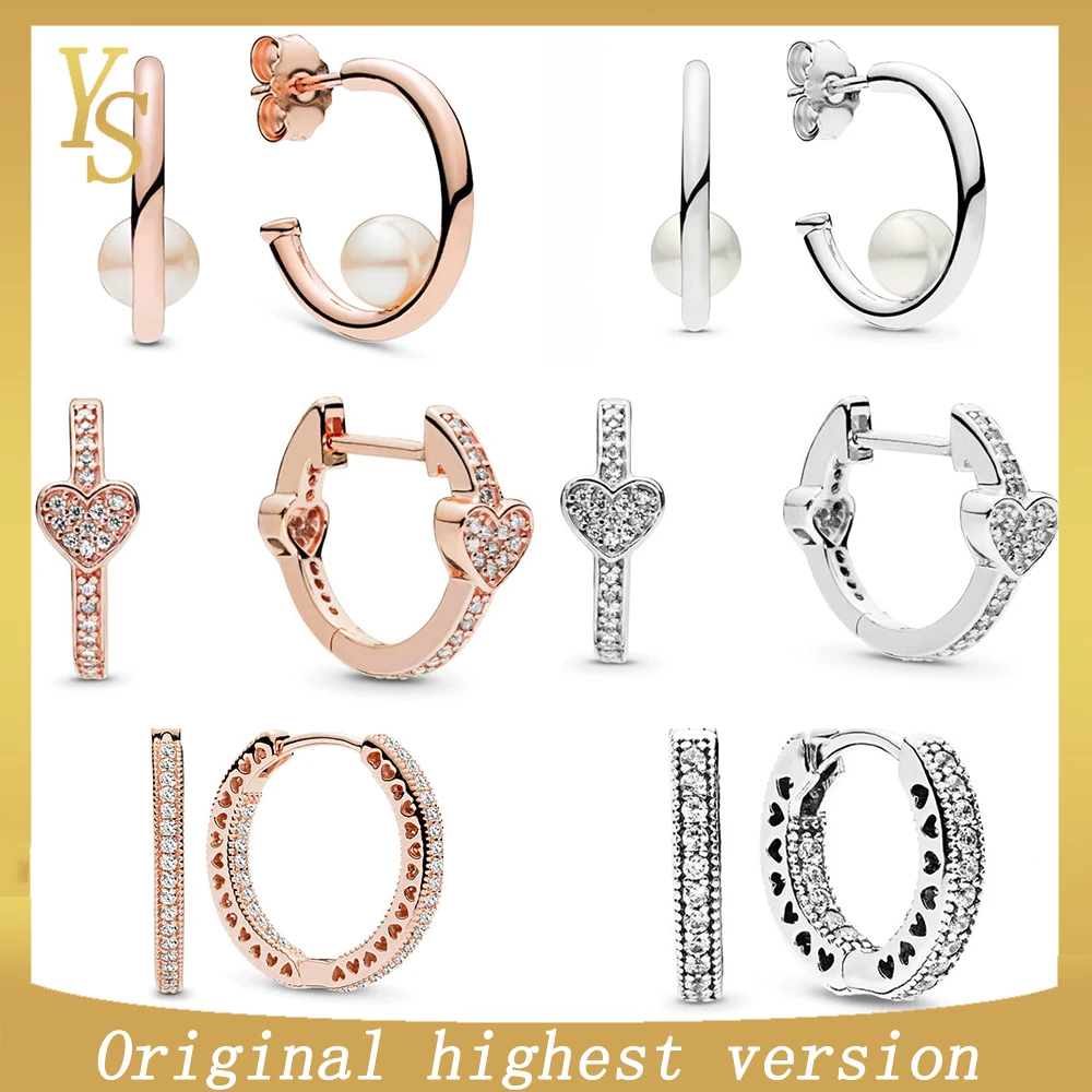 YS100 % S925Earrings высокого качества высокая версия 1:1 оригинальный "современных