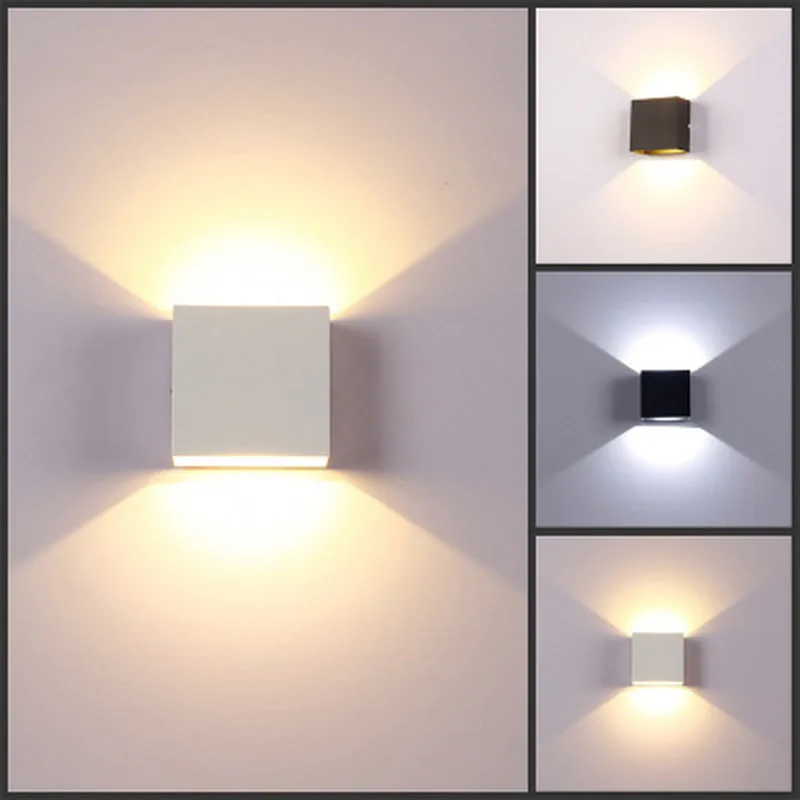 Cube COB светодиодные настенные лампы куб внутреннее освещение современное