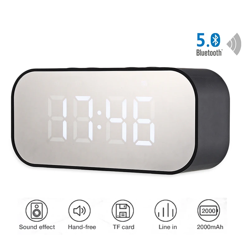 BT501 Mini Portable Wireless Bluetooth Speaker 5.0 Column Music Sound Box with Alarm Clock LED Dislay Mirror Sound Bar
BT501 Mini Portable Wireless Bluetooth Speaker 5.0 Column Music Sound Box with Alarm Clock LED Dislay Mirror Sound Bar