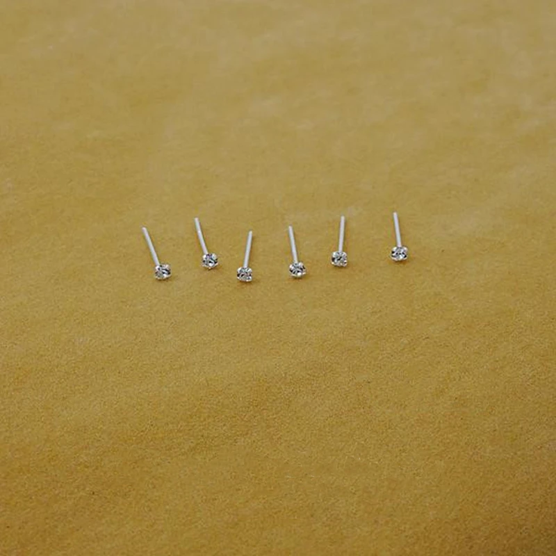 Серьги гвоздики маленькие из серебра 925 пробы 2 мм|screw end|earrings cartilageearring back |