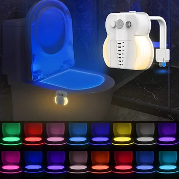 Smart PIR Motion Sensor Toilet Seat Night Light 16Colors Waterproof Backlight For Toilet Bowl LED Luminaria Lamp WC Toilet Light
Smart PIR Motion Sensor Toilet Seat Night Light 16Colors Waterproof Backlight For Toilet Bowl LED Luminaria Lamp WC Toilet Light