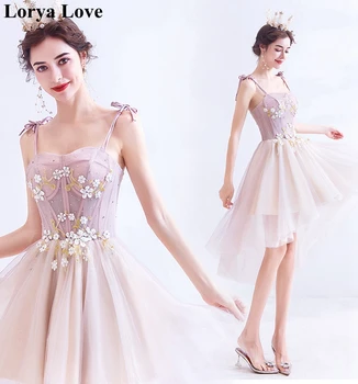 Short Front Long Back Graduation Dresses 2020 Pink Spaghetti Strap A-Line Tulle Cocktail Dress Elegant Women Homecoming Gowns
Short Front Long Back Graduation Dresses 2020 Pink Spaghetti Strap A-Line Tulle Cocktail Dress Elegant Women Homecoming Gowns