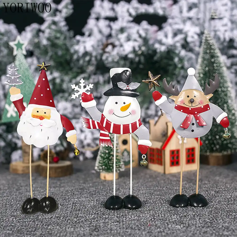 iron ornament merry christmas decorations for home 2019 table