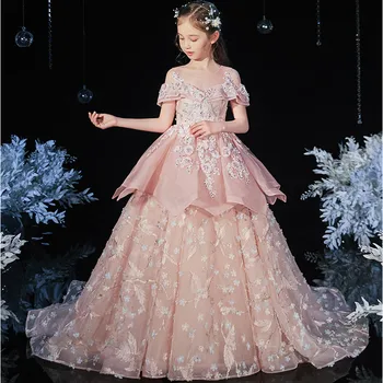 High Quality Children Girls Luxury Embroidery Flowers Birthday Wedding Party Princess Long Tail Dress Model Catwalk Host Dress
High Quality Children Girls Luxury Embroidery Flowers Birthday Wedding Party Princess Long Tail Dress Model Catwalk Host Dress