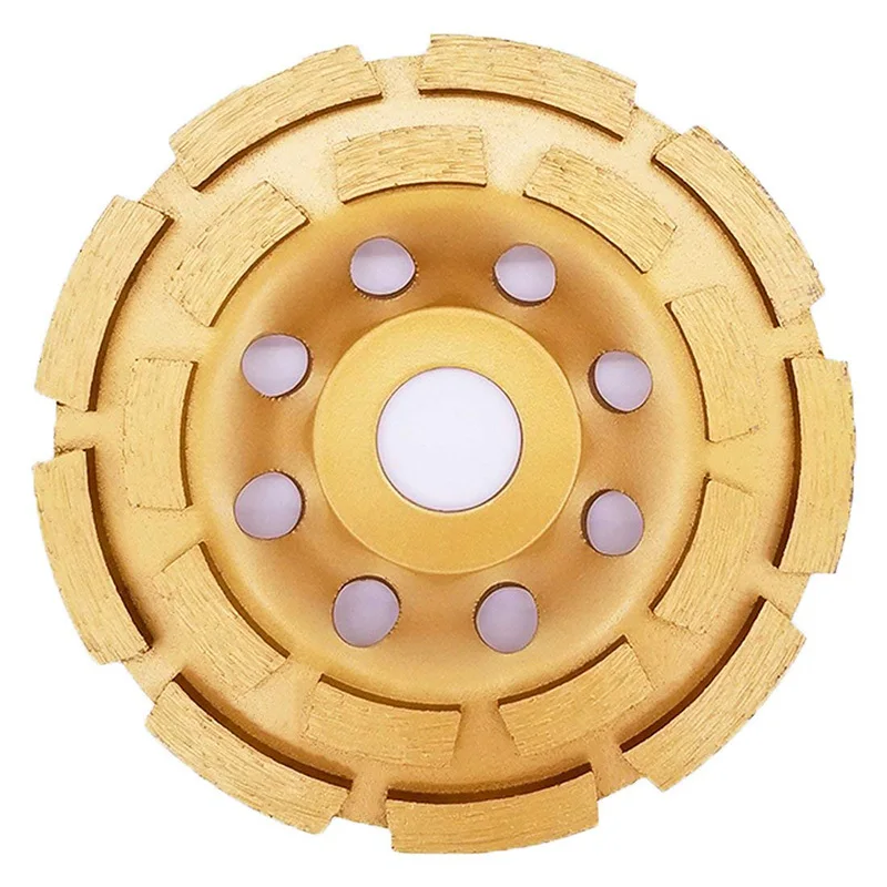 5-Inch Diamond Cup Grinding Wheel Double Row Grinder Disc for Concrete Granite Stone Marble Etc (125 Mm) | Инструменты