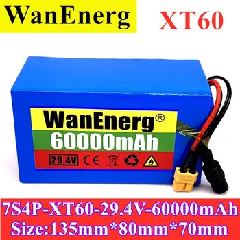 7S4P XT60 29.4V 60000mah 29.4V FOR Lithium-ion battery pack Built-in BMS electric bike unicycle scooter wheelchair motor
7S4P XT60 29.4V 60000mah 29.4V FOR Lithium-ion battery pack Built-in BMS electric bike unicycle scooter wheelchair motor