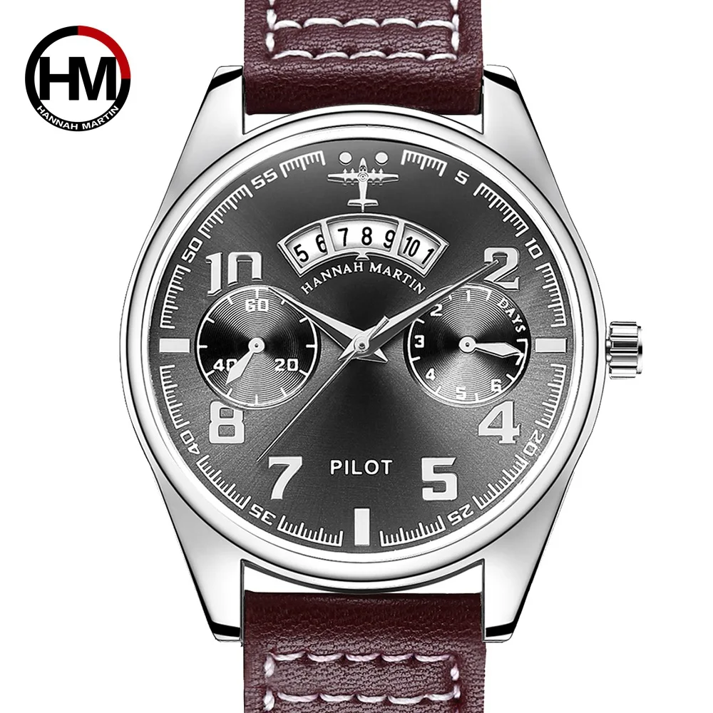 Men New Style Sports Casual Business Watch Cool Calendar Pilots Leather Belt Quartz Watch Authorization
Men New Style Sports Casual Business Watch Cool Calendar Pilots Leather Belt Quartz Watch Authorization