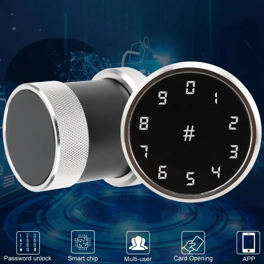Smart lock Card Reader Password Security Door lock Bluetooth Digital APP Smart Sphere Silver
Smart lock Card Reader Password Security Door lock Bluetooth Digital APP Smart Sphere Silver