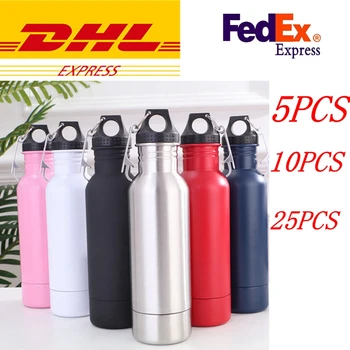 5/10/25PCS DHL Manufacturers direct 304 stainless steel single layer beer cold cup 12oz creative double section cup