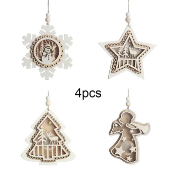 4pcs/set Creative Wooden Printed Xmas Hanging Pendant White Double-layer Christmas Decorations Tree Pendant Children Gifts
4pcs/set Creative Wooden Printed Xmas Hanging Pendant White Double-layer Christmas Decorations Tree Pendant Children Gifts