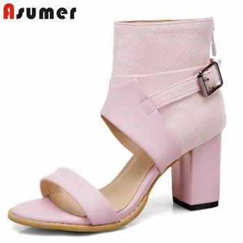 ASUMER plus size 34-50 newest 2020 women sandals zipper buckle summer high heels gladiator sandals fashion party shoes woman
ASUMER plus size 34-50 newest 2020 women sandals zipper buckle summer high heels gladiator sandals fashion party shoes woman