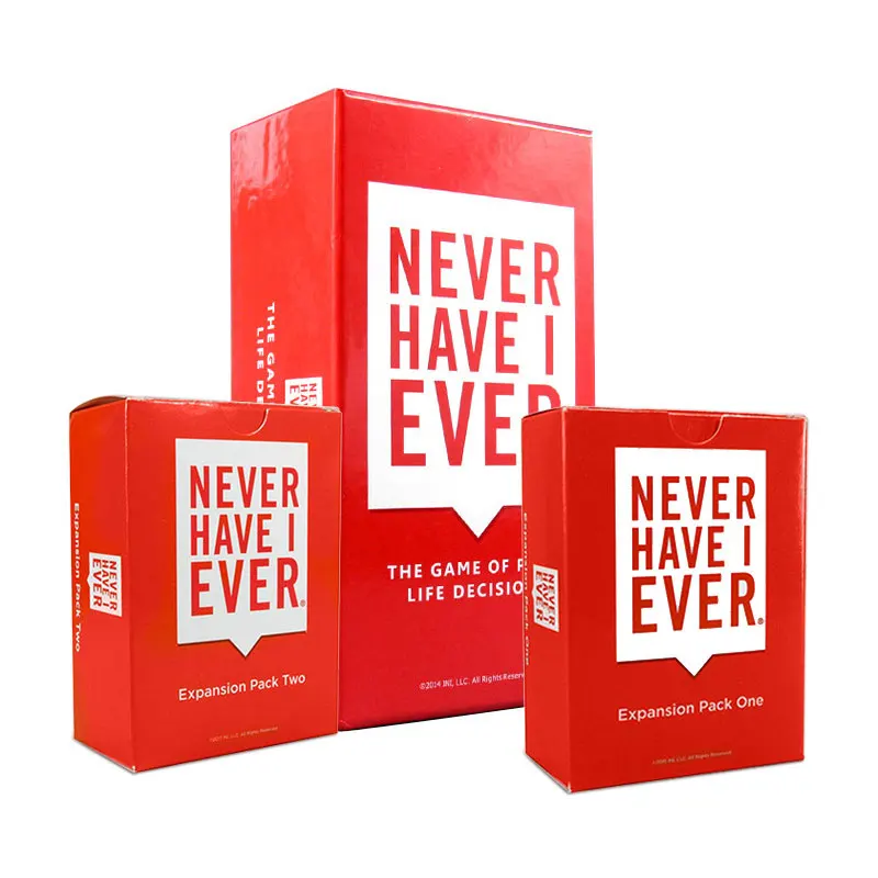 Never Have I Ever Board Game Game Spot Expansion Pack One and Expansion Pack Two Adult Card Children's Educational Toys
Never Have I Ever Board Game Game Spot Expansion Pack One and Expansion Pack Two Adult Card Children's Educational Toys