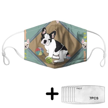 Cartoon Bulldog Print Women Polyester Dustproof Mask with PM2.5 Filters Protect Face Masks Washable Reusable Soft Elastic Cover
Cartoon Bulldog Print Women Polyester Dustproof Mask with PM2.5 Filters Protect Face Masks Washable Reusable Soft Elastic Cover