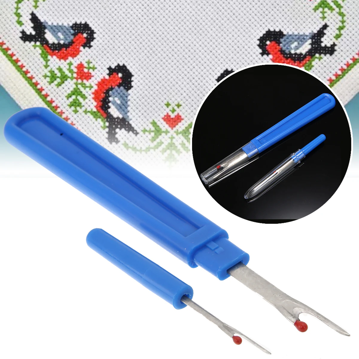 2pcs Plastic Handle Craft Thread Cutter Seam Ripper Stitch Unpicker Hand Tools Needles Arts Sewing Accessories Large & Small
2pcs Plastic Handle Craft Thread Cutter Seam Ripper Stitch Unpicker Hand Tools Needles Arts Sewing Accessories Large & Small