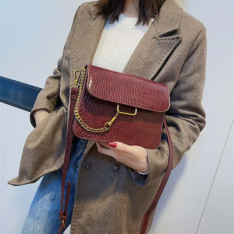 2020 Early Spring New Style Crocodile Pattern Retro Fashion Circular Ring Chain Shoulder Square Sling Bag Korean-style Versatile
2020 Early Spring New Style Crocodile Pattern Retro Fashion Circular Ring Chain Shoulder Square Sling Bag Korean-style Versatile