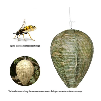 2020 New 11x8.7 inch Eco Friendly Flying Mosquito Trap Fake Hornets Wasp Nest Hanging Wasp Bee Fly Insect Catcher Safe Non-Toxic
2020 New 11x8.7 inch Eco Friendly Flying Mosquito Trap Fake Hornets Wasp Nest Hanging Wasp Bee Fly Insect Catcher Safe Non-Toxic