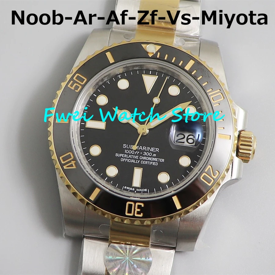 Фото Мужские механические часы Noob V8 2836 водонепроницаемые 116601 3135 светящиеся 904L MIYOTA