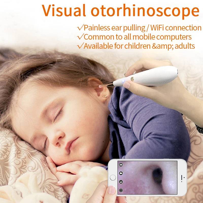 2 Million HD Wireless WiFi Visible Otolaryngology Endoscope Home Ear Canal Camera Mobile Phone Computer Universal Otoscope
2 Million HD Wireless WiFi Visible Otolaryngology Endoscope Home Ear Canal Camera Mobile Phone Computer Universal Otoscope