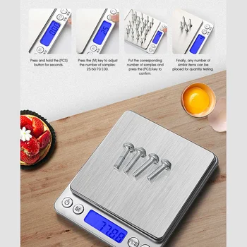Mini LCD Digital Display Electric Scale High Accuracy 0.01/0.1g Balance Kitchen Scale for Food Lightweight Jewelry Cooking Tools
Mini LCD Digital Display Electric Scale High Accuracy 0.01/0.1g Balance Kitchen Scale for Food Lightweight Jewelry Cooking Tools