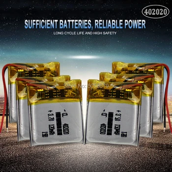 10pcs 3.7V 120mAh 402020 Lithium Polymer Li-Po li ion Rechargeable Battery cells For Mp3 MP4 MP5 GPS PSP mobile bluetooth
10pcs 3.7V 120mAh 402020 Lithium Polymer Li-Po li ion Rechargeable Battery cells For Mp3 MP4 MP5 GPS PSP mobile bluetooth