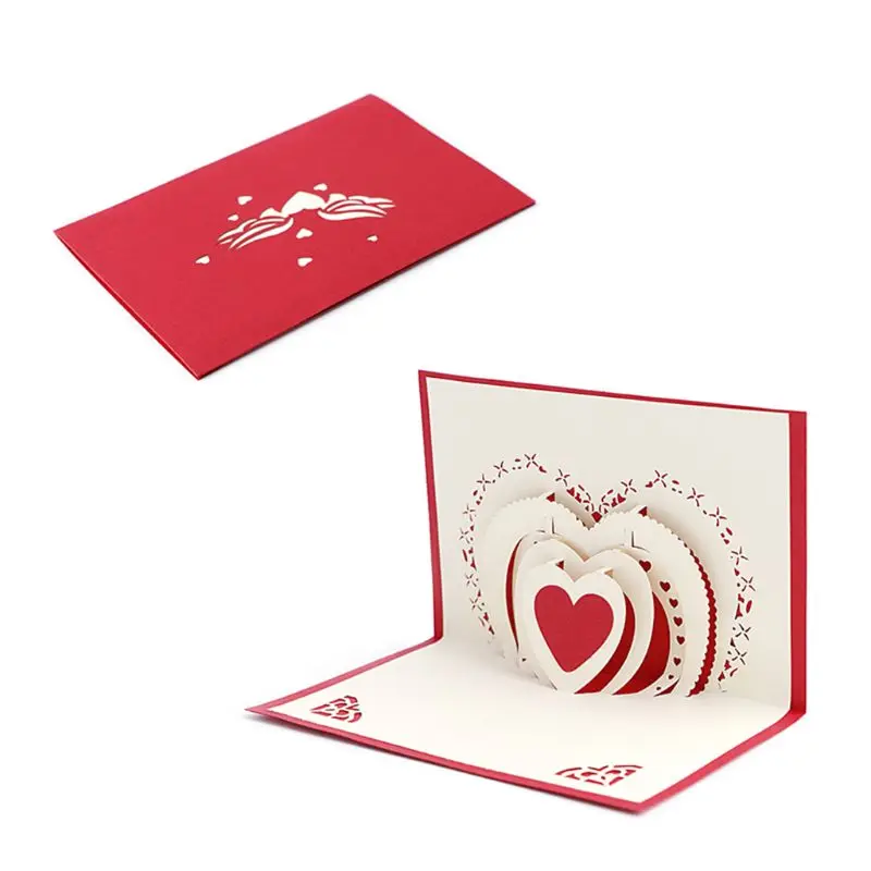 3d stereoscopic greeting card handmade gift decoupage love lover