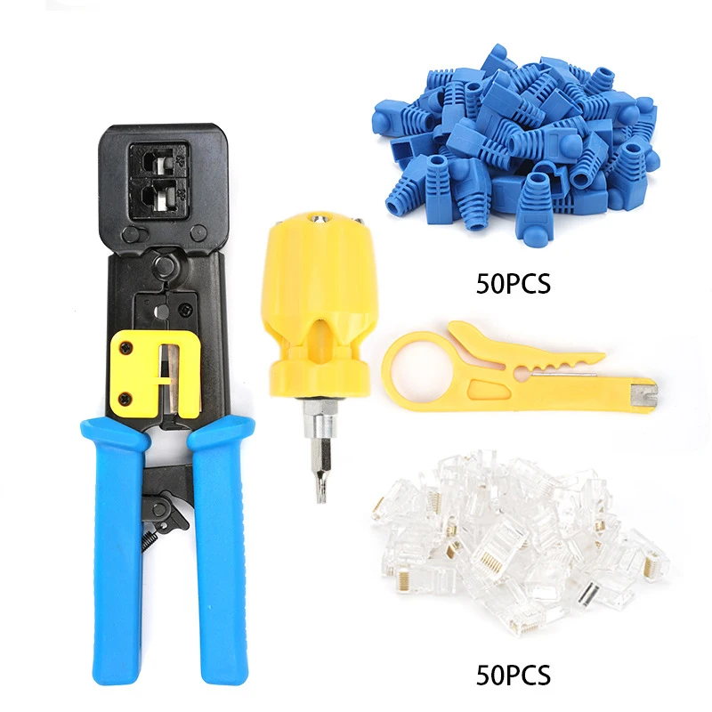 RJ45 Tool Crimper Hand Network Stripping Tool Plier for EZ RJ45 RJ11 Cat6 Cat5 8p8c Multi Cable Crimping Stripper
RJ45 Tool Crimper Hand Network Stripping Tool Plier for EZ RJ45 RJ11 Cat6 Cat5 8p8c Multi Cable Crimping Stripper