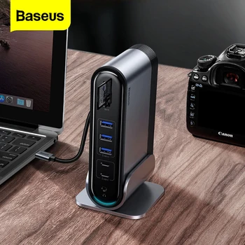 Baseus USB C HUB Type C to Multi HDMI USB 3.0 with Power Adapter Docking Station for MacBook Pro RJ45 OTG USB Ports USB HUB
Baseus USB C HUB Type C to Multi HDMI USB 3.0 with Power Adapter Docking Station for MacBook Pro RJ45 OTG USB Ports USB HUB