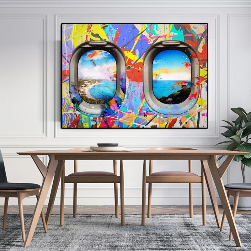 Canvas Painting Graffiti Street Art Abstract Landscape Colorful Prints Ocean Wall Pictures for Living Room Cuadros Home Decor
Canvas Painting Graffiti Street Art Abstract Landscape Colorful Prints Ocean Wall Pictures for Living Room Cuadros Home Decor