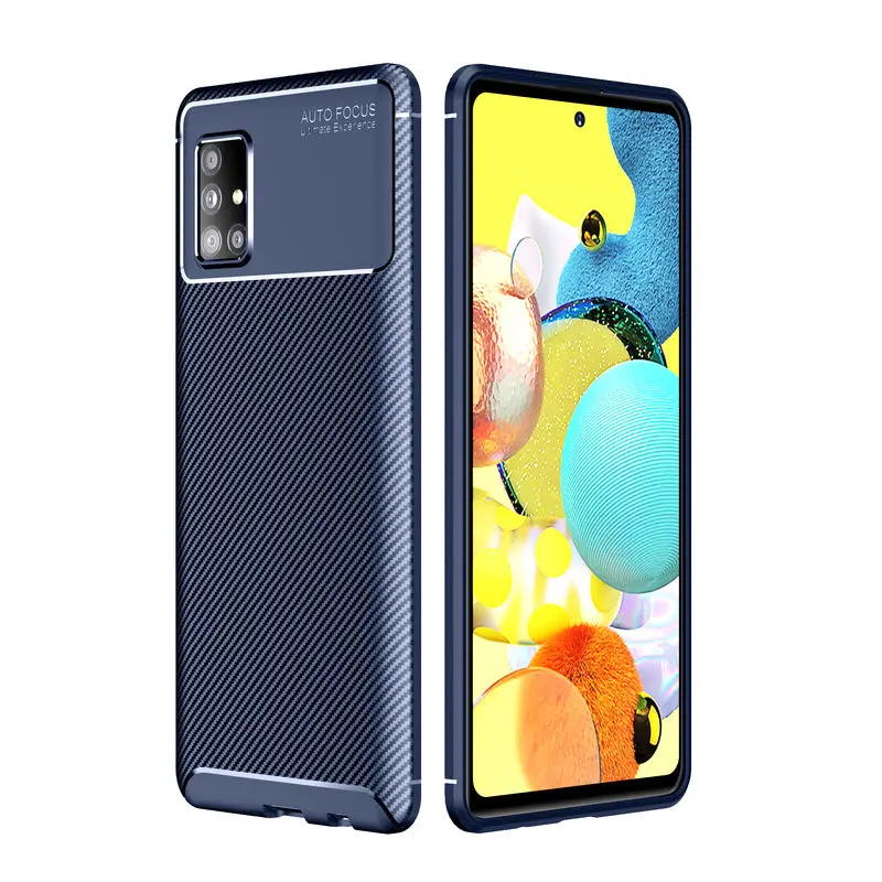 For SamSuang Galaxy A51Case Soft Silicone Carbon fiber Anti-fall protection Back Cover For SamSuang A 51 Shockproof Cover Case
For SamSuang Galaxy A51Case Soft Silicone Carbon fiber Anti-fall protection Back Cover For SamSuang A 51 Shockproof Cover Case