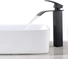 Matte Black Bathroom Sink Faucet Waterfall Spout Single Handle 1 Hole Deck Mount Mixer Tap Lavatory Vanity Sink Faucet
Matte Black Bathroom Sink Faucet Waterfall Spout Single Handle 1 Hole Deck Mount Mixer Tap Lavatory Vanity Sink Faucet