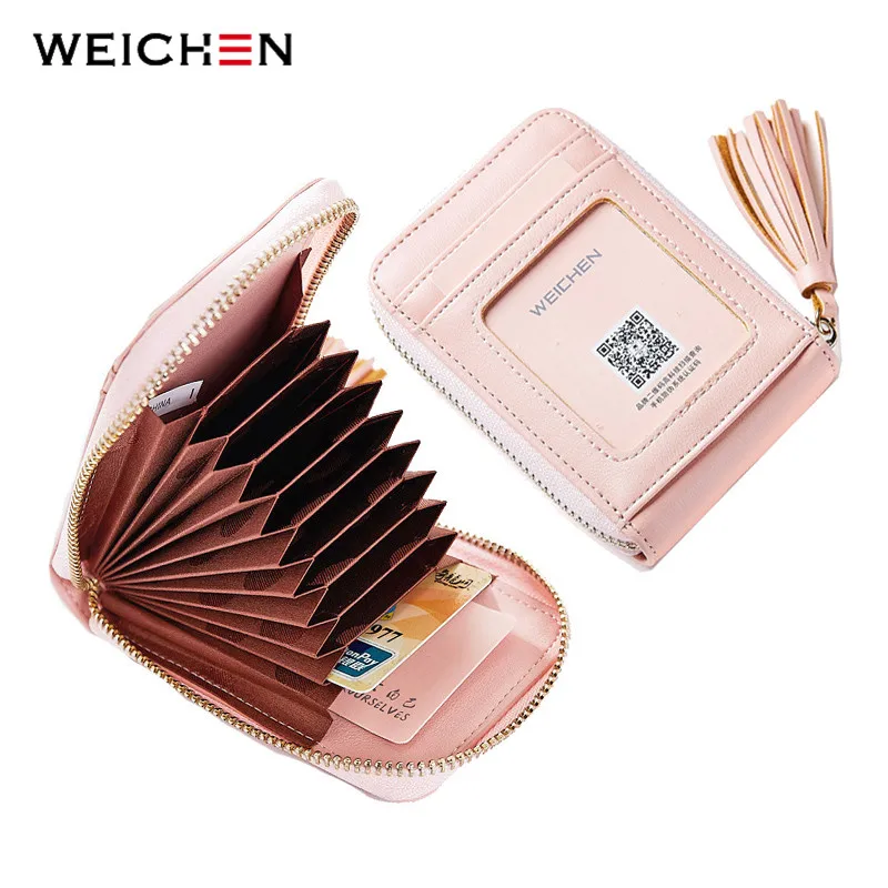 WEICHEN Tassel Women Card Wallet High Quality Leather Card Holder Brand Ladies Card Case Female Cards Keeper id Credit Organizer
WEICHEN Tassel Women Card Wallet High Quality Leather Card Holder Brand Ladies Card Case Female Cards Keeper id Credit Organizer
