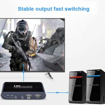2 Port Splitter For Sharing Monitor Video Professional Mini Audio Home Keyboard Mouse Multimedia High Speed HDMI Switcher KVM 4K
2 Port Splitter For Sharing Monitor Video Professional Mini Audio Home Keyboard Mouse Multimedia High Speed HDMI Switcher KVM 4K