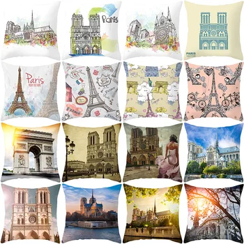 Eiffel Tower Notre Dame Cathedral Pillow Covers Decorative Cushion Case for Sofa 45x45cm Throw Cushion Cover Pillow Cases 
Eiffel Tower Notre Dame Cathedral Pillow Covers Decorative Cushion Case for Sofa 45x45cm Throw Cushion Cover Pillow Cases