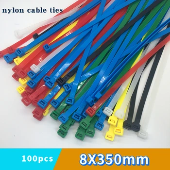 Self-locking plastic nylon cable tie 100 PCS color 8X350 cable tie fixed ring 7.6X350 cable tie zipper with nylon cable tie 
Self-locking plastic nylon cable tie 100 PCS color 8X350 cable tie fixed ring 7.6X350 cable tie zipper with nylon cable tie