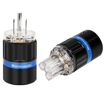 Monosaudio M105R/F105R 99.998% High End US Rhodium Plated Pure Copper Power Plug Adapter Hifi Audio US Power Cord Plug Connector 
Monosaudio M105R/F105R 99.998% High End US Rhodium Plated Pure Copper Power Plug Adapter Hifi Audio US Power Cord Plug Connector
